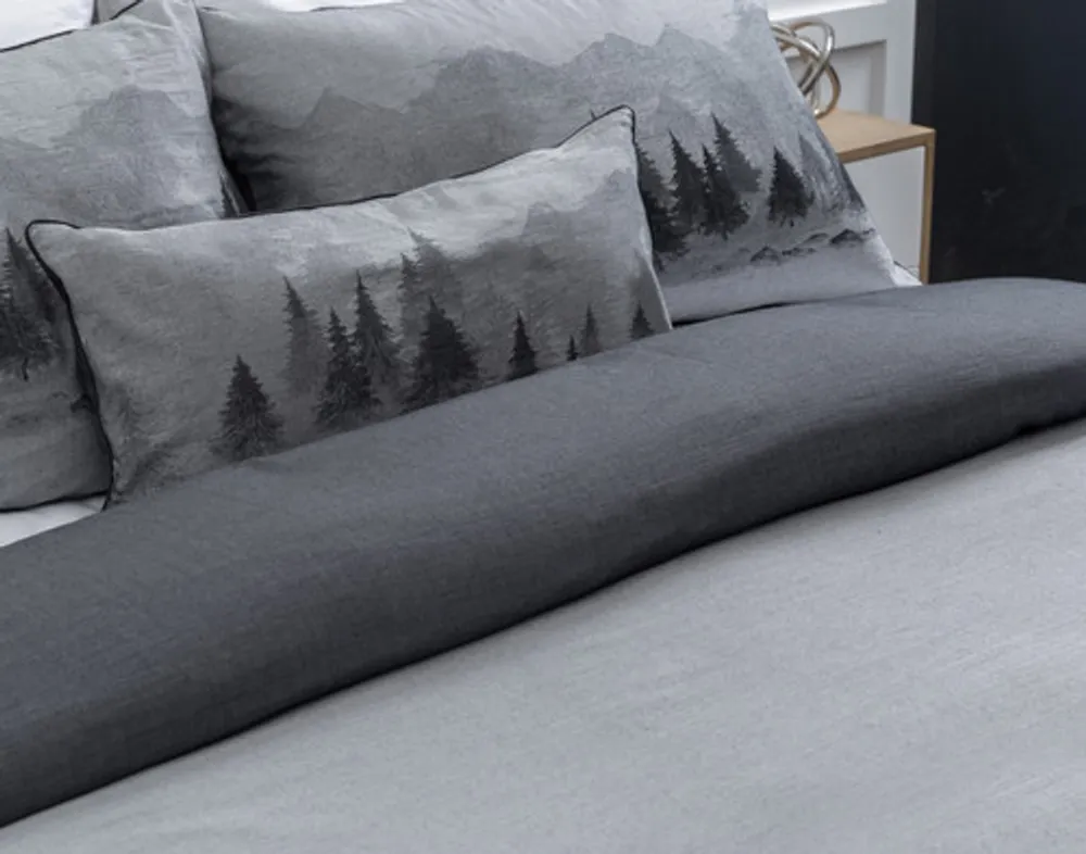 Plateau Duvet Cover, TENCEL Lyocell, Scenic, Grey,