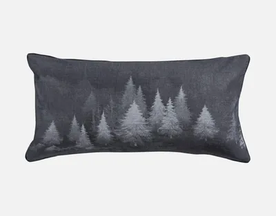 Plateau Boudoir Pillow Cover, Scenic, Grey, 24" x 12"