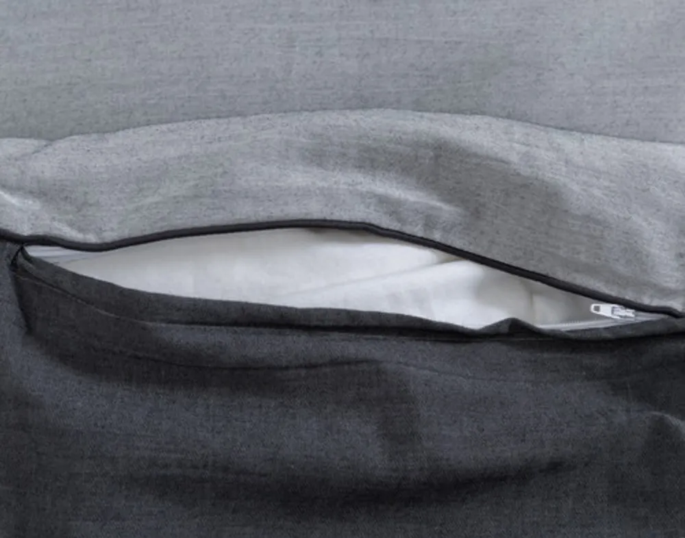 Plateau Boudoir Pillow Cover, Scenic, Grey, 24" x 12"