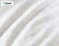 Braganza Duvet Cover, TENCEL Lyocell, Floral, White, Queen
