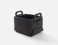 Collapsible Felt Basket, Grey,