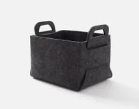 Collapsible Felt Basket, Grey,