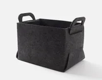 Collapsible Felt Basket, Grey,