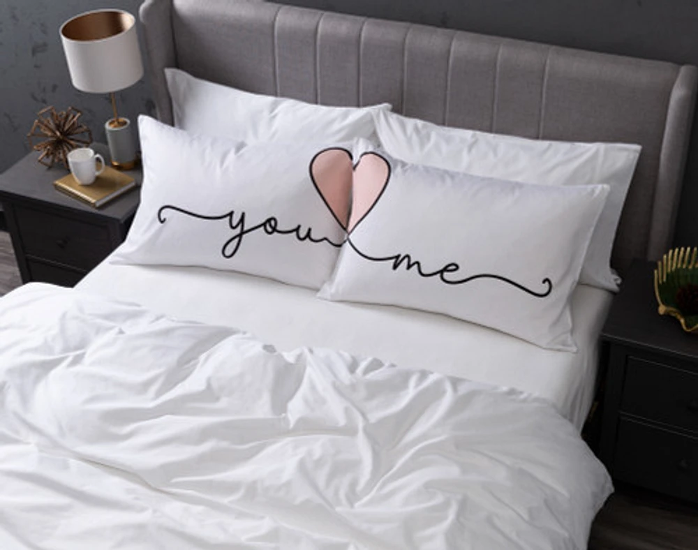 Pillow Talk Pillowcases - You Heart Me - FINAL SALE