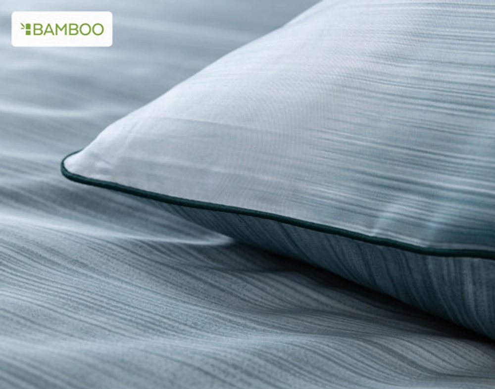 Horizons Duvet Cover, Cotton, Bamboo Scenic, Green,