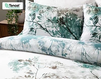 Canopy Duvet Cover, TENCEL Lyocell, Botanical, Green,