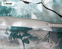 Canopy Duvet Cover, TENCEL Lyocell, Botanical, Green,