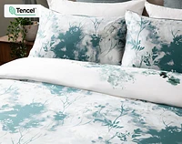 Canopy Duvet Cover, TENCEL Lyocell, Botanical, Green,