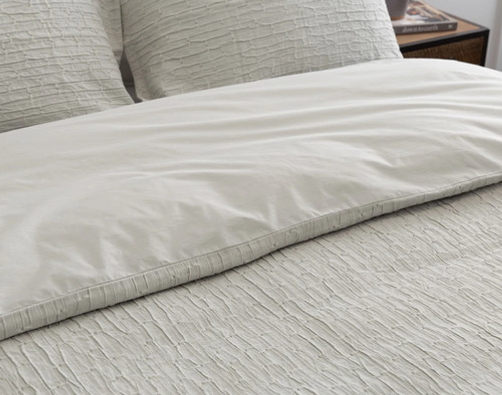Montego Duvet Cover, Cotton, Geometric, Green, King