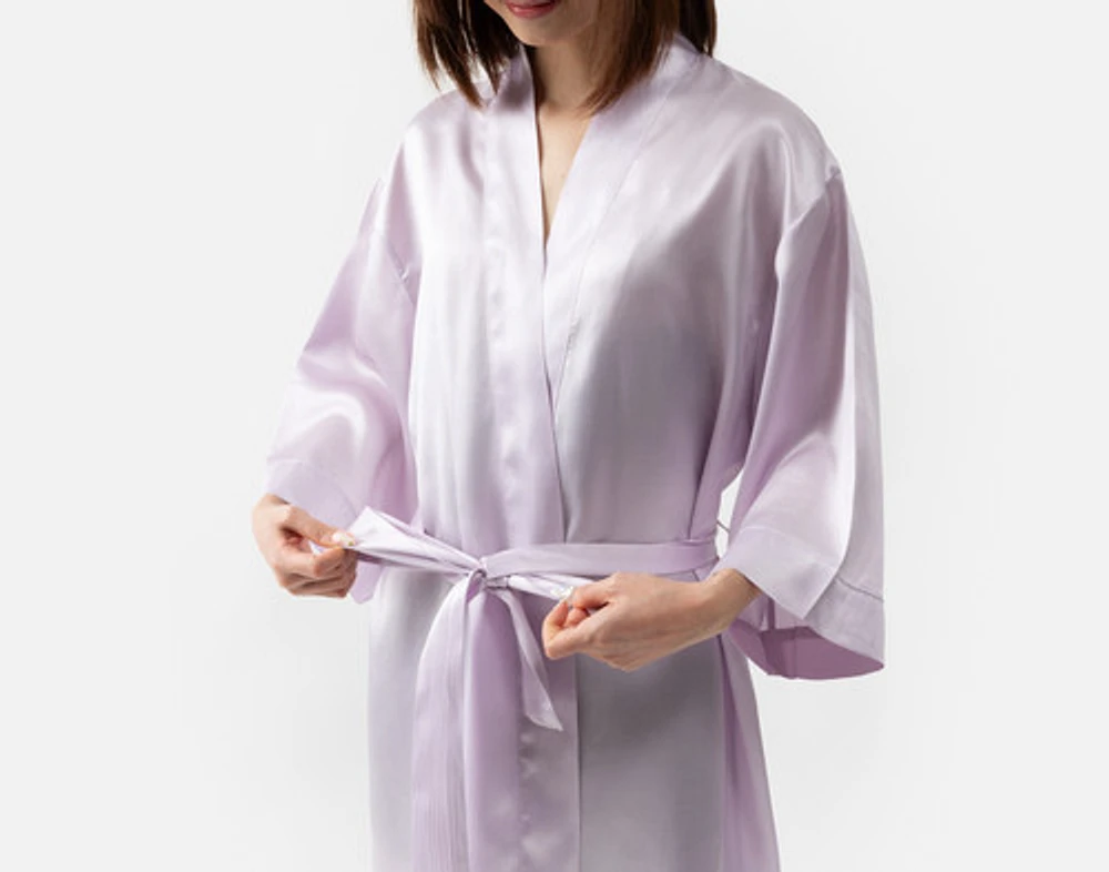 Silk Blend Kimono Robe