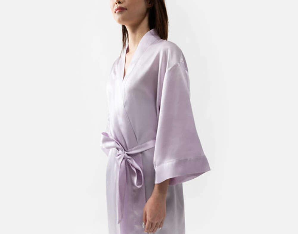 Silk Blend Kimono Robe