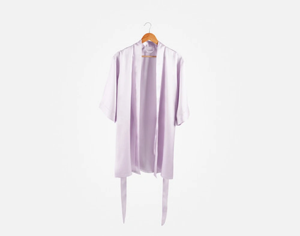 Silk Blend Kimono Robe