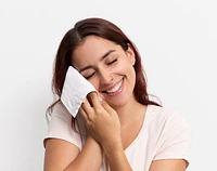 100% Mulberry Silk Exfoliating Face Cloths (Set of 3), White