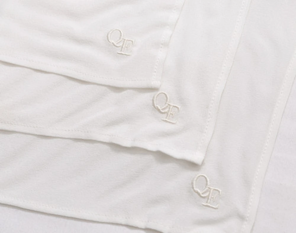 100% Mulberry Silk Exfoliating Face Cloths (Set of 3), White