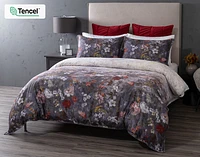 Renoir Floral Duvet Cover, TENCEL Lyocell, Floral, Purple,
