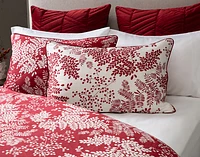 Hayberry Duvet Cover, Cotton, Botanical, Red, Twin