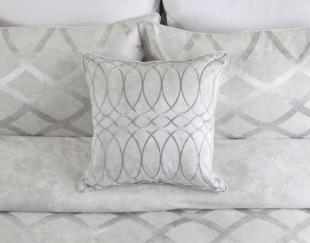 Metropolitan Duvet Cover, Cotton, Geometric, Grey,