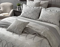 Metropolitan Duvet Cover, Cotton, Geometric, Grey,