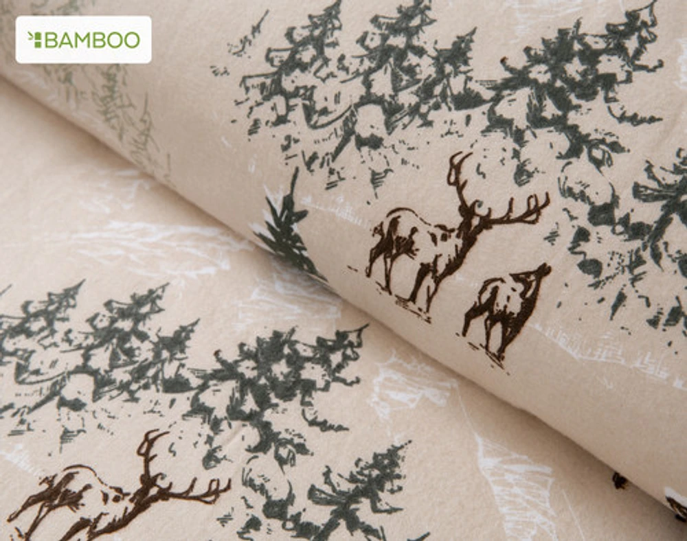 Bamboo Cotton Flannel Duvet Cover, Set