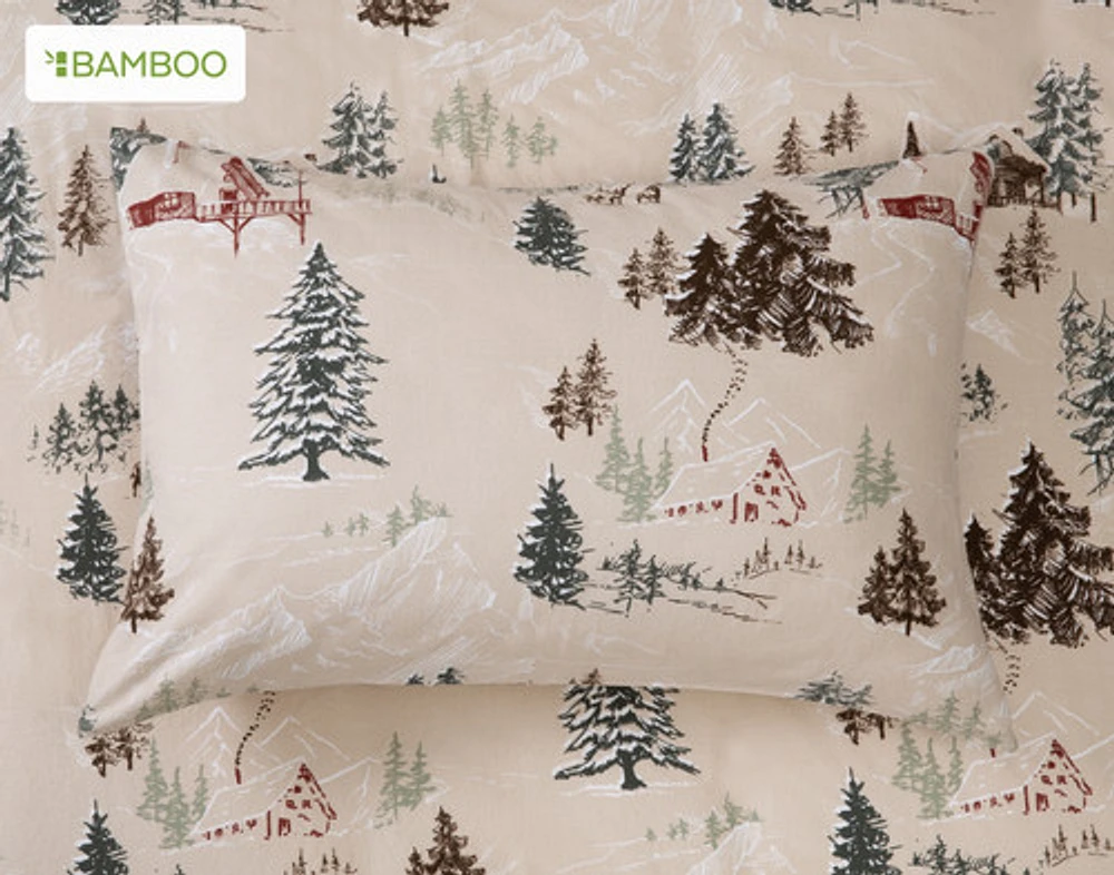 Bamboo Cotton Flannel Duvet Cover, Set