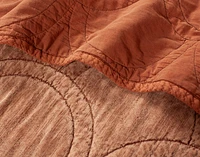 Renae Quilt Set, Geometric, Brown, Queen