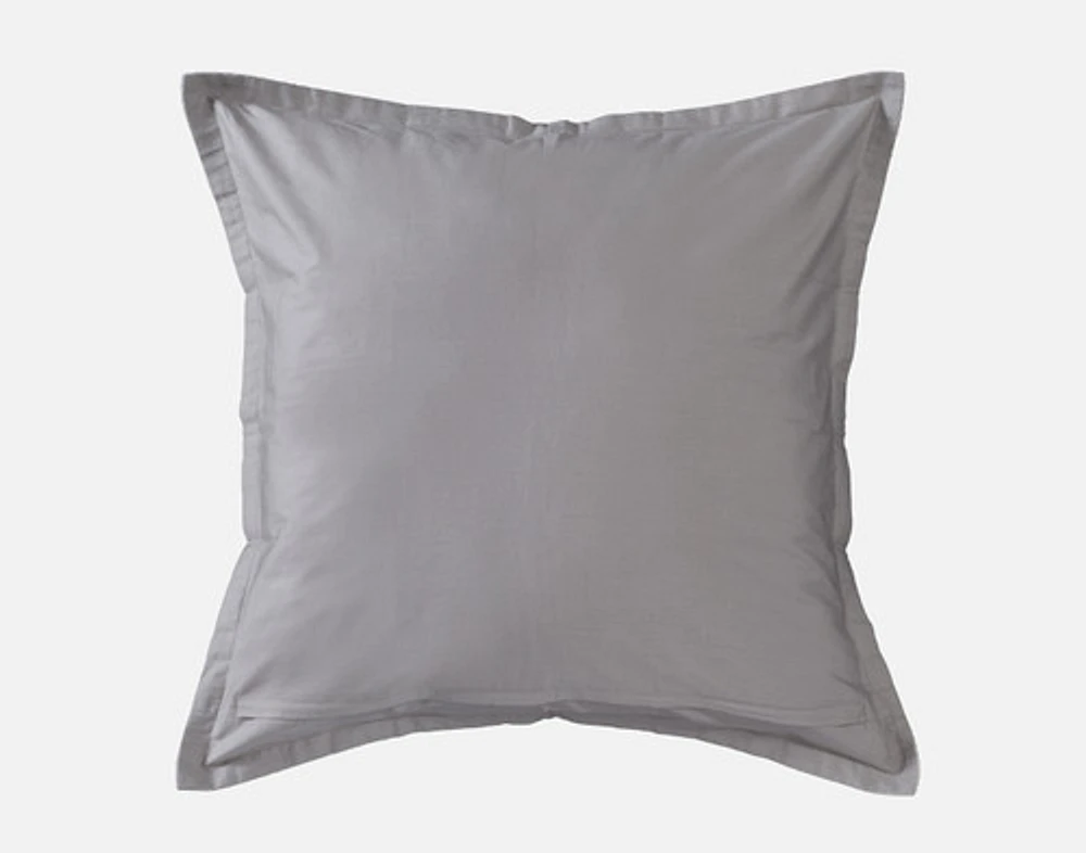 Halston Cotton Jacquard Euro Sham, Geometric, White, 26" x 26"