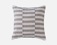 Halston Cotton Jacquard Square Cushion Cover, Geometric, White, 18" x 18"