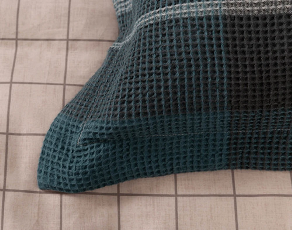 Marlon Plaid Pillow Sham, Geometric, Green,