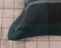 Marlon Plaid Pillow Sham, Geometric, Green,