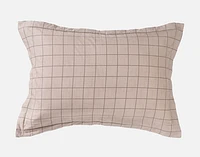 Marlon Plaid Pillow Sham, Geometric, Green,