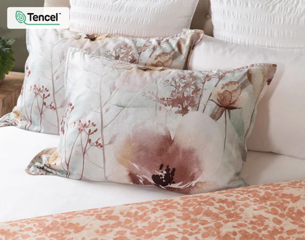 Lastlight Pillow Sham, Floral, White,