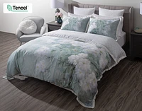 Persuasion Floral Duvet Cover, TENCEL Lyocell, Floral, White,