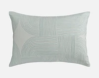 Tempo Pillow Sham, Geometric, Green, Queen