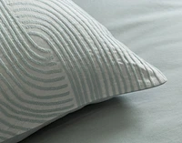 Tempo Pillow Sham, Geometric, Green, Queen