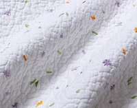 Summerfield Cotton Quilt Set, Floral, White, Queen