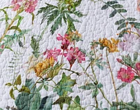 Summerfield Cotton Quilt Set, Floral, White, Queen