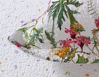 Summerfield Cotton Quilt Set, Floral, White, Queen