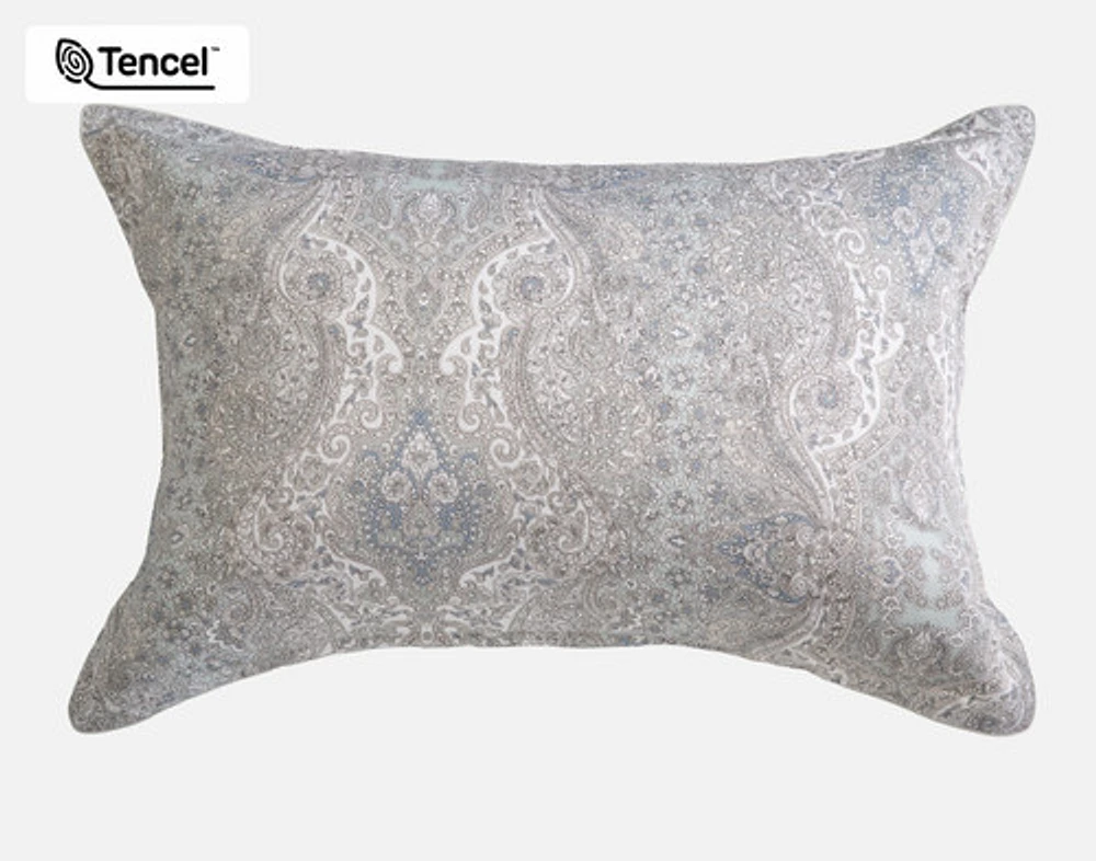 Bayview Pillow Sham, Paisley, Green,