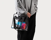 Clear Crossbody Bag, Blue,