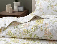 Forsythia Cotton Quilt Set, Floral, Yellow,