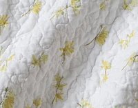 Forsythia Cotton Quilt Set, Floral, Yellow,
