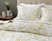 Forsythia Cotton Quilt Set, Floral, Yellow,