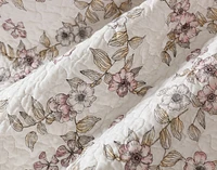 Kalbarri Cotton Quilt Set, Floral, Pink, Queen