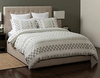 Tazio Duvet Cover, Cotton Set, Geometric, Green,