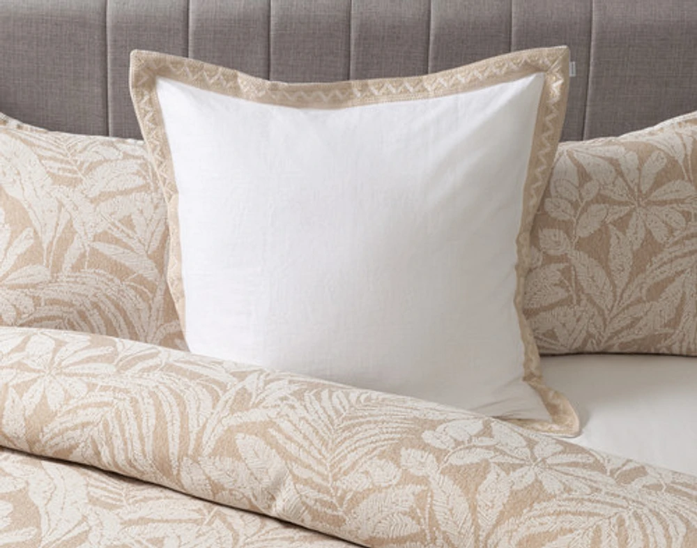 Dorado Duvet Cover, Cotton, Botanical, Beige,