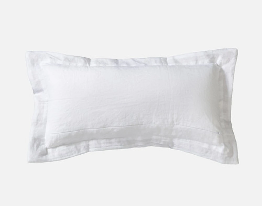 Dorado Boudoir Pillow Cover, Geometric, White, 24" x 12"