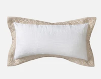 Dorado Boudoir Pillow Cover, Geometric, White, 24" x 12"