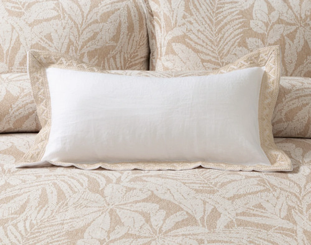 Dorado Boudoir Pillow Cover, Geometric, White, 24" x 12"
