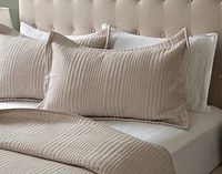Mica Quilt Set, Geometric, Beige, Queen