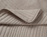 Mica Quilt Set, Geometric, Beige, Queen